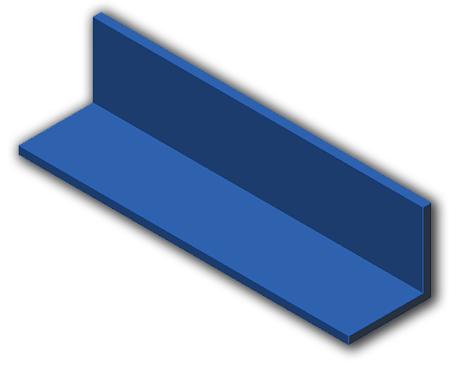 Blue metal I-beam on a white background