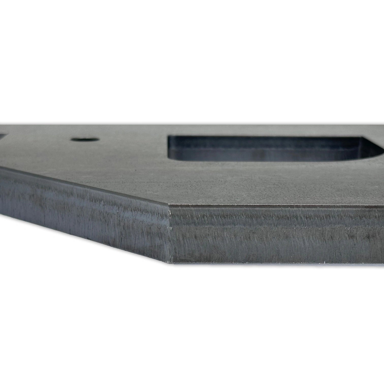 30mm Mild steel that has been cut using mixed gas (oxygen and nitrogen)