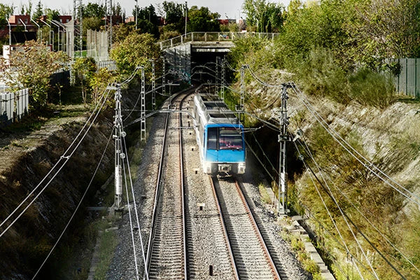 Train on a railway track.