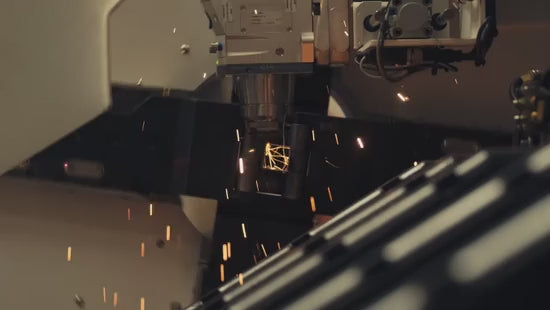 3D tube cutting laser machine cutting round and square metal tubes with advanced precision technology.