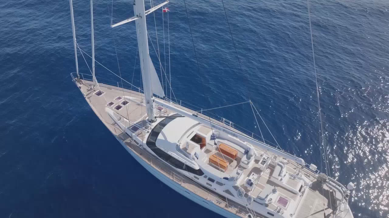 Yacht floating in the ocean showcasing the use of laser cutting for the marine industry